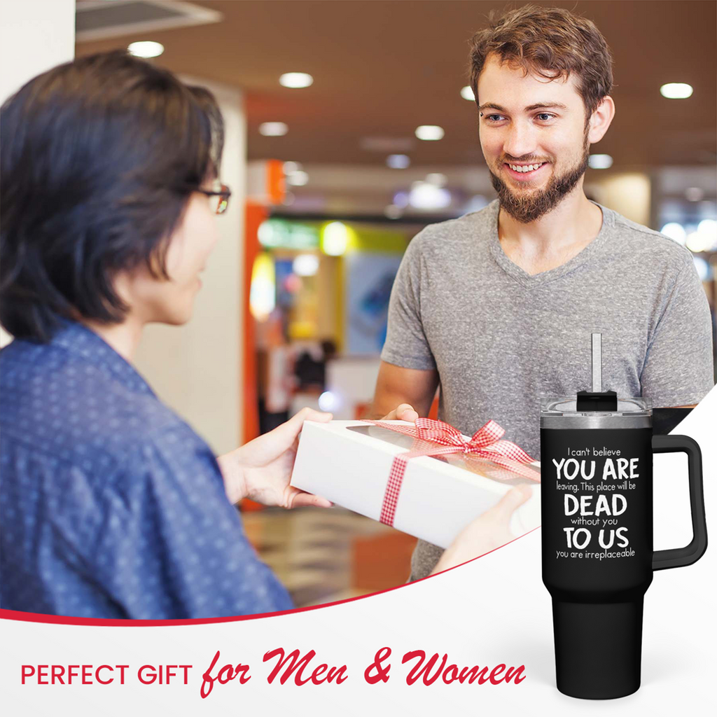 Black Coworker Quencher Tumbler with Handle 40oz