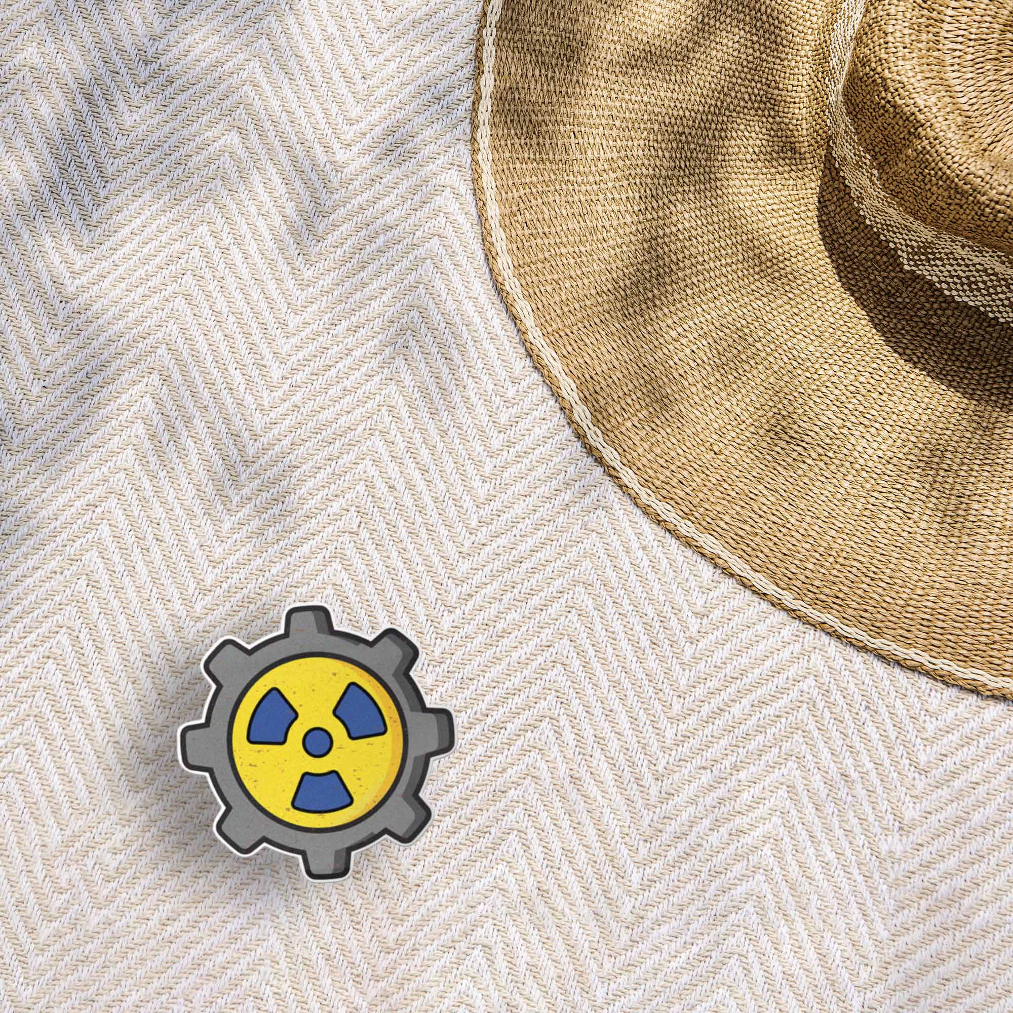 Nuclear Gear Post Apocalyptic Gaming Sticker - Cool Video Game Decal for Laptop