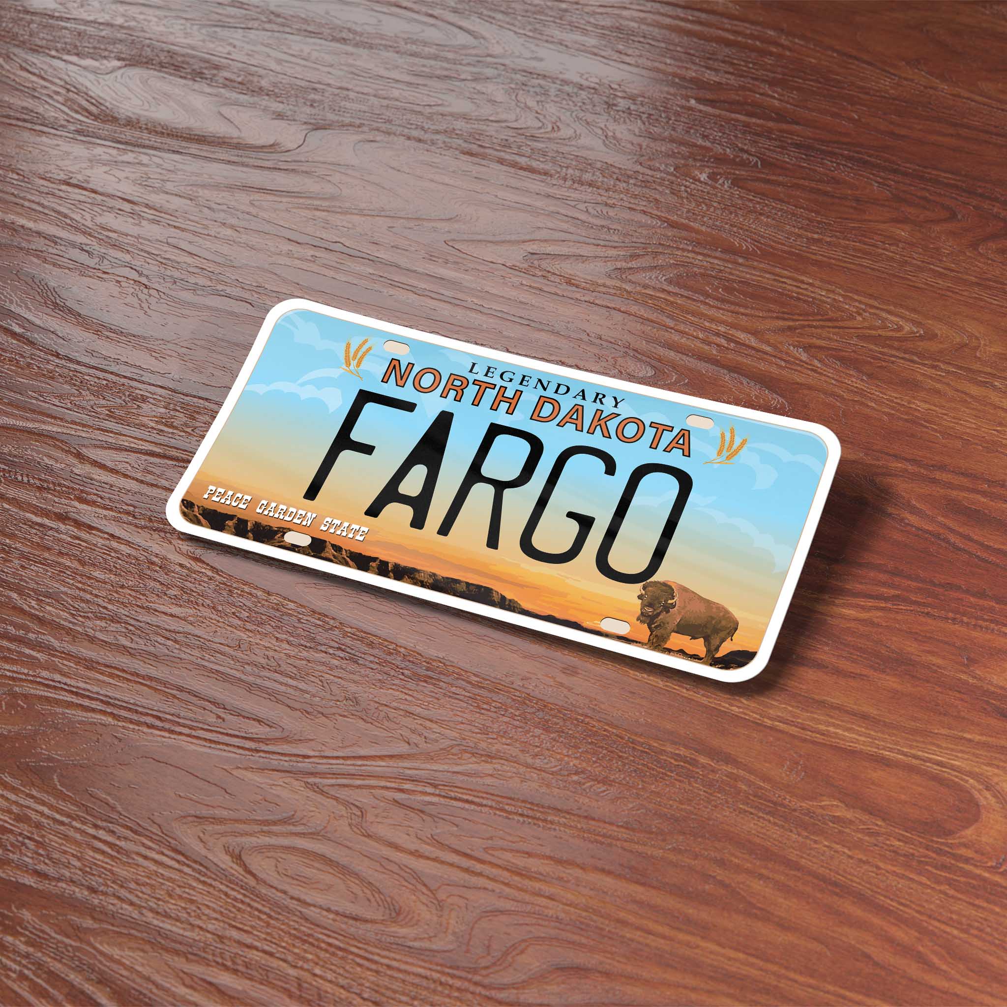 North Dakota License Plate Stickers - Choose Your ND City Decal