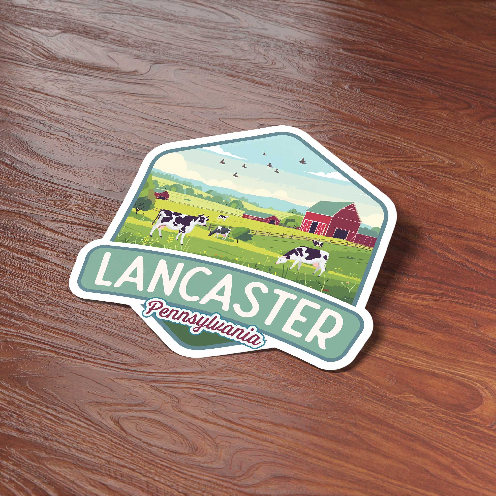 Lancaster Farm Sticker - Cute Pennsylvania Decal