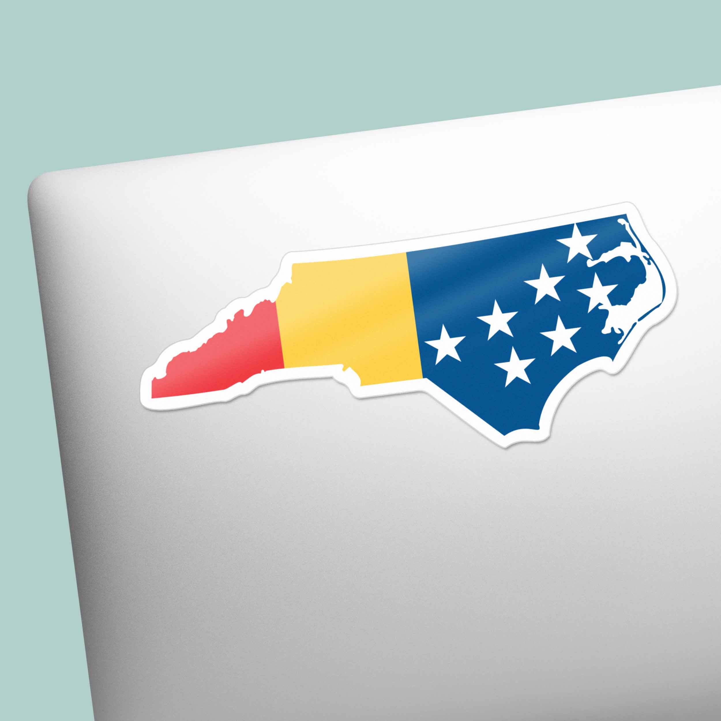 Durham Flag NC Map Sticker - Cool North Carolina Decal