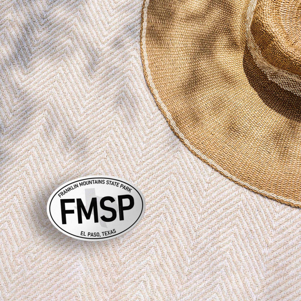 Franklin Mountains State Park Texas White Oval Sticker