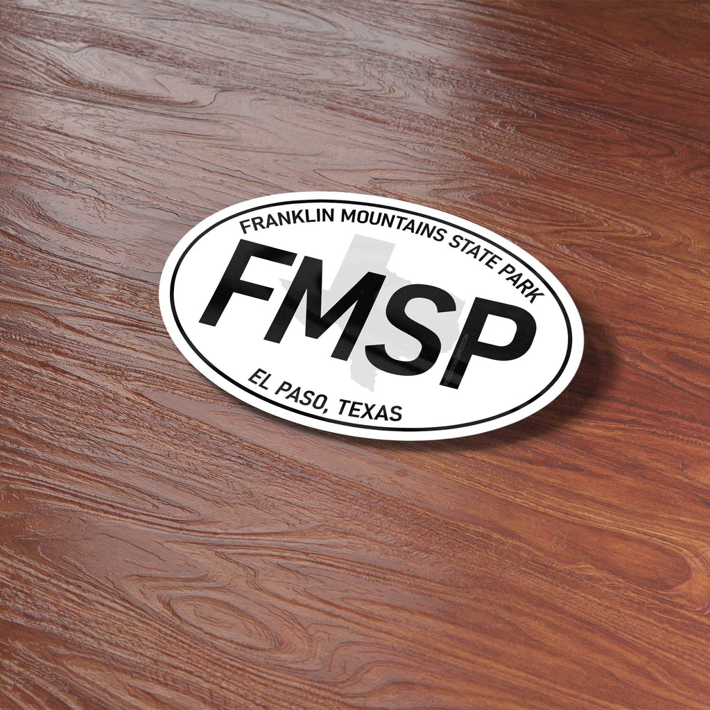 Franklin Mountains State Park Texas White Oval Sticker
