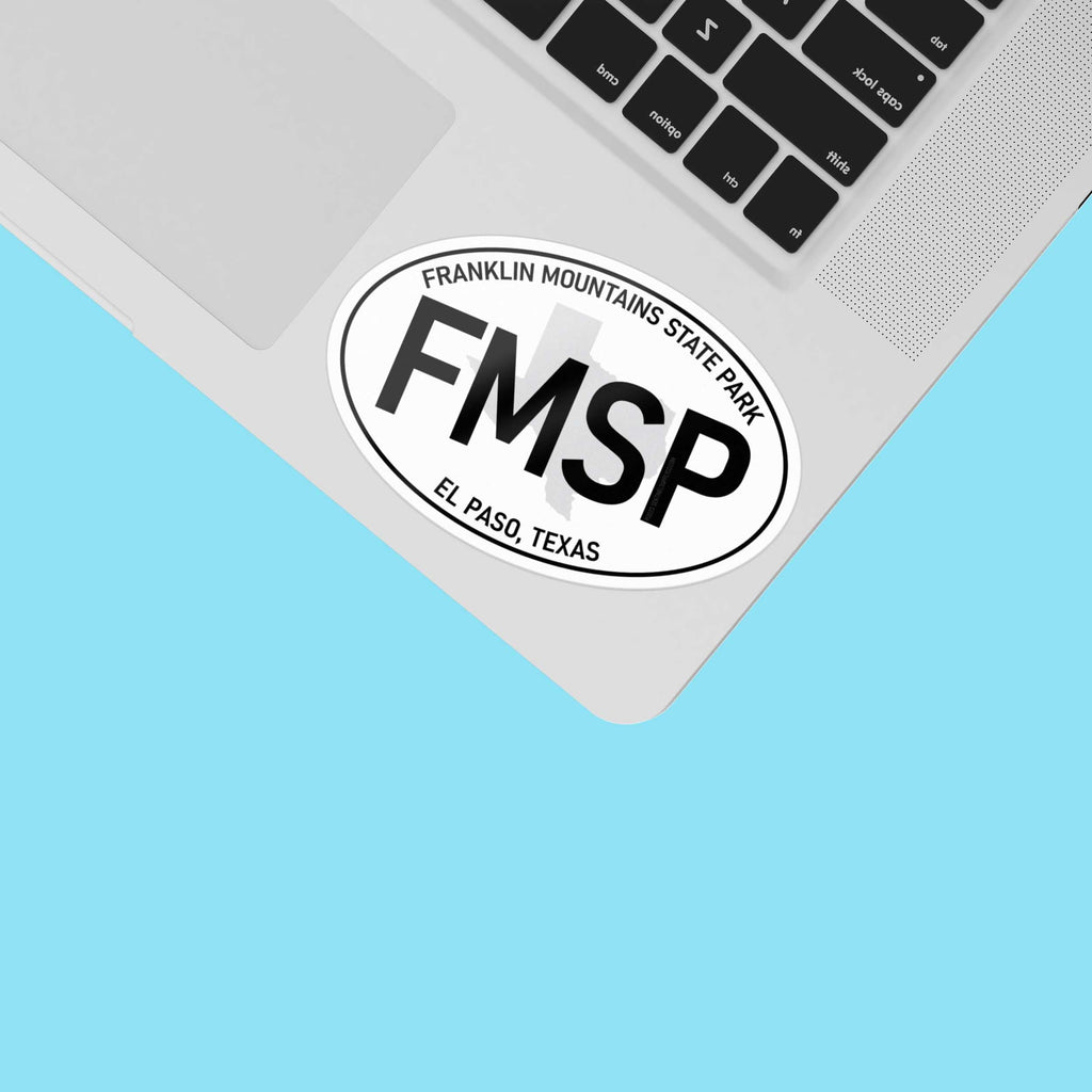 Franklin Mountains State Park Texas White Oval Sticker
