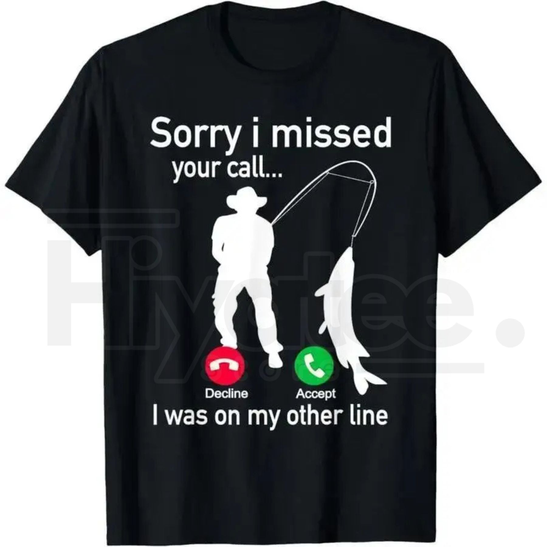 Funny Fishing Phone Call With Fishing Line – Fisherman Graphic
