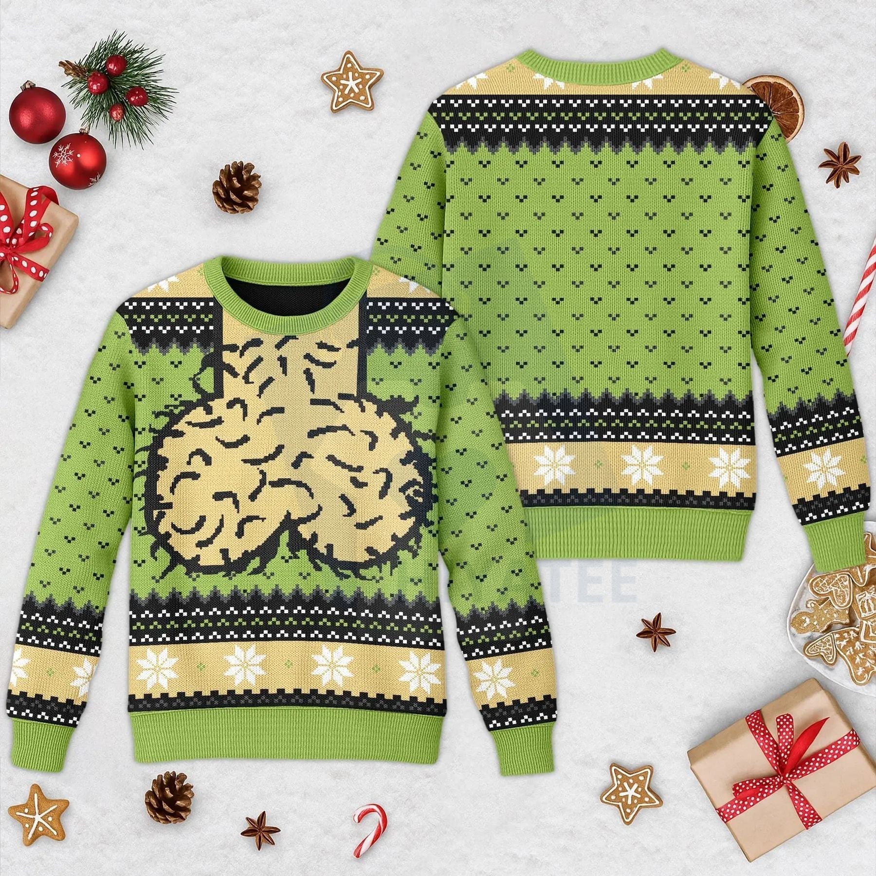 Funny Meme Balls Ugly Christmas Sweater – All-Over Print Holiday Knit