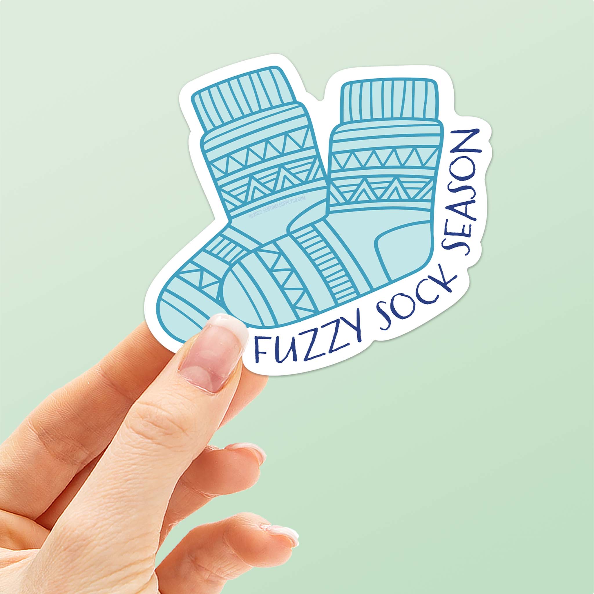 Fuzzy Sock Season Sticker