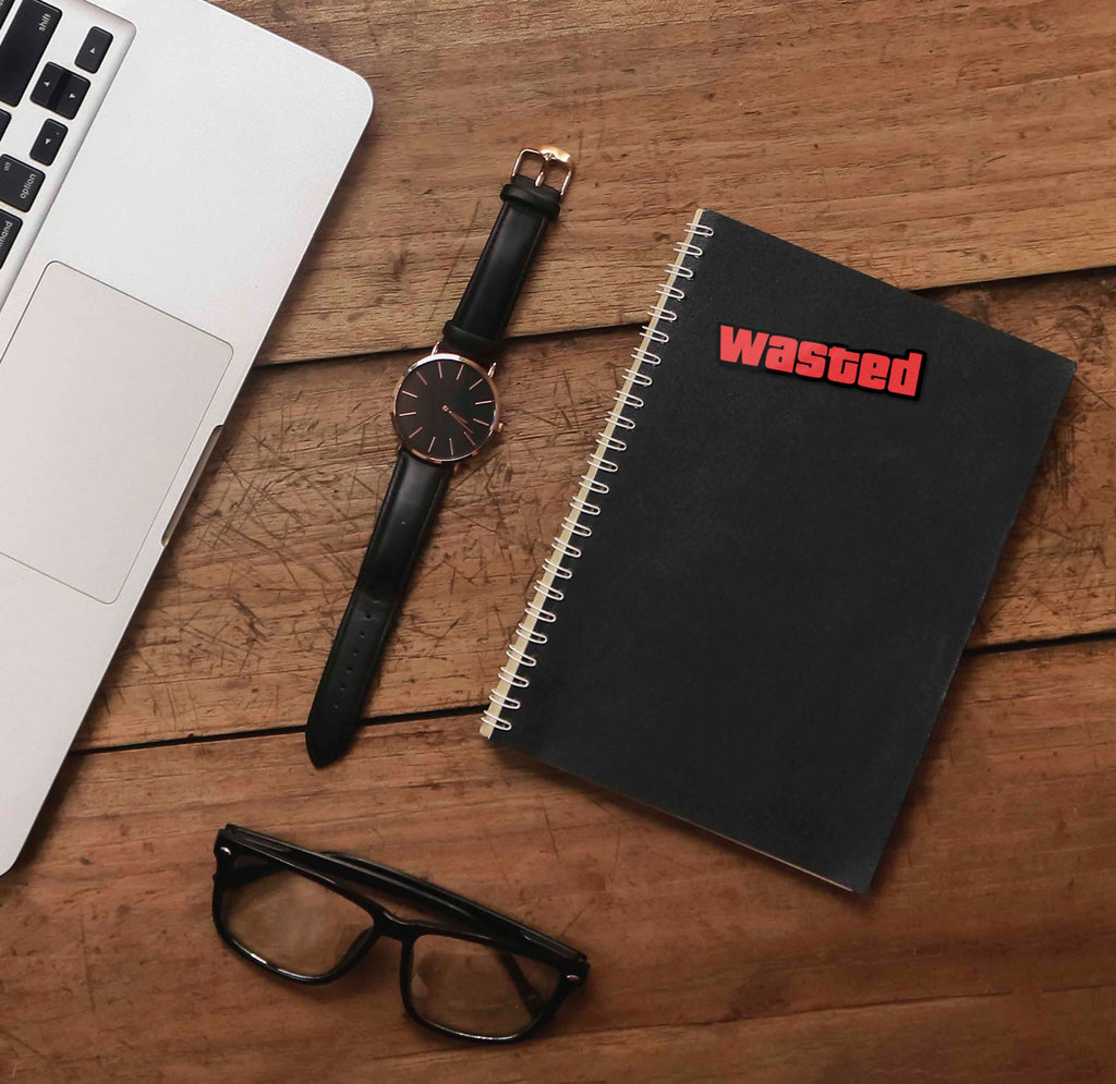 Wasted Funny Gaming Sticker