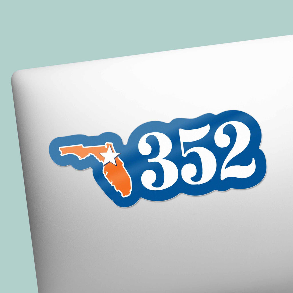352 Area Code Gainesville Florida Sticker - Cool FL Decals