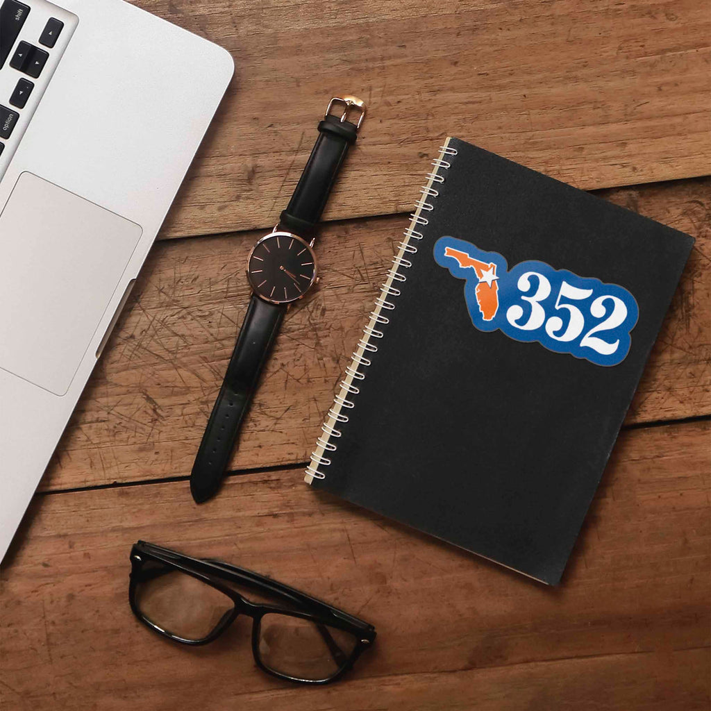 352 Area Code Gainesville Florida Sticker - Cool FL Decals