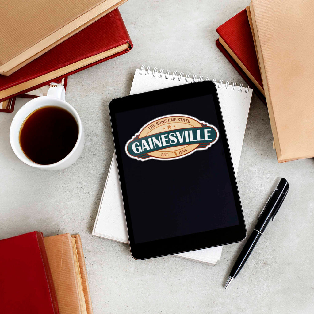 Gainesville Florida City Badge Sticker - Cool FL Decals
