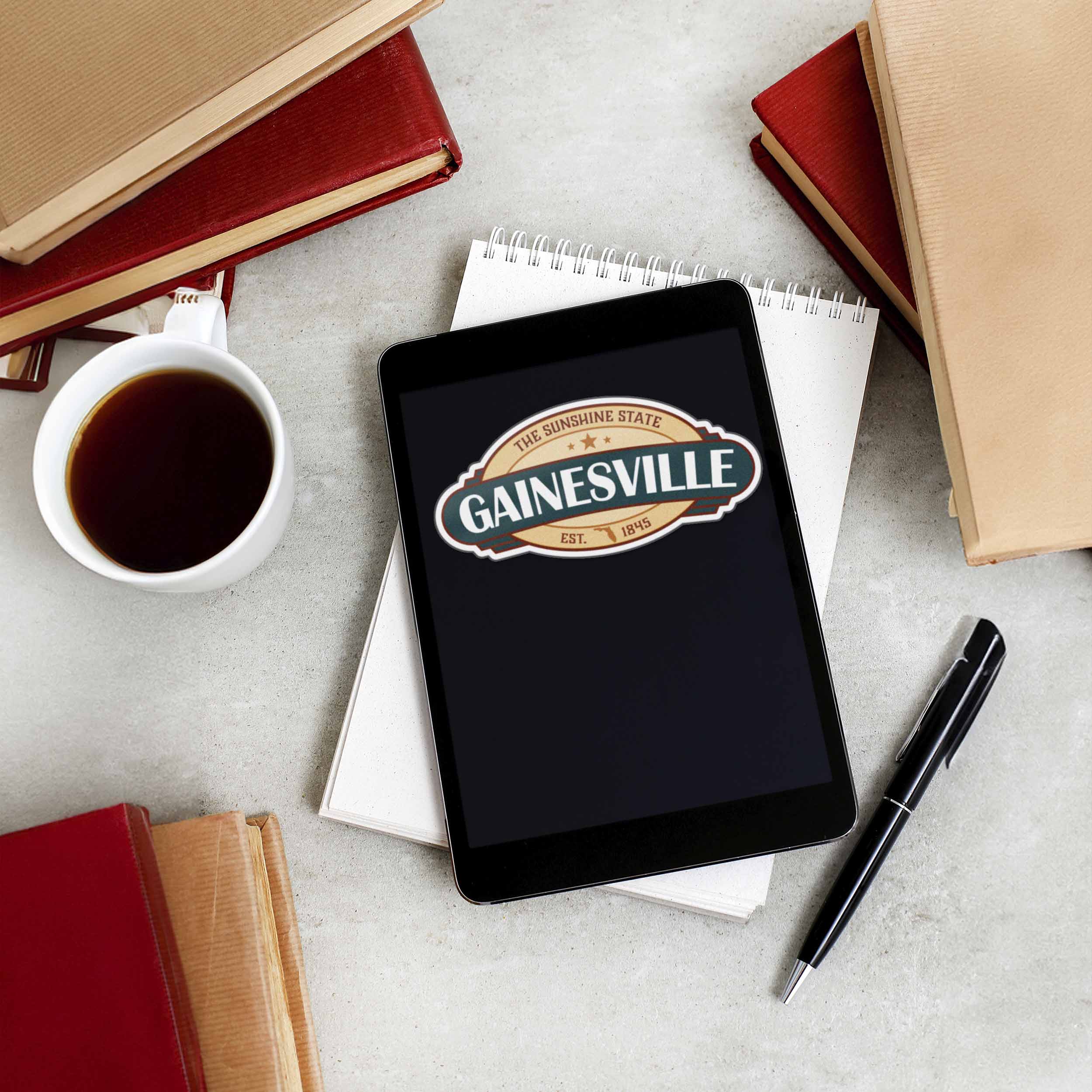 Gainesville Florida City Badge Sticker - Cool FL Decals