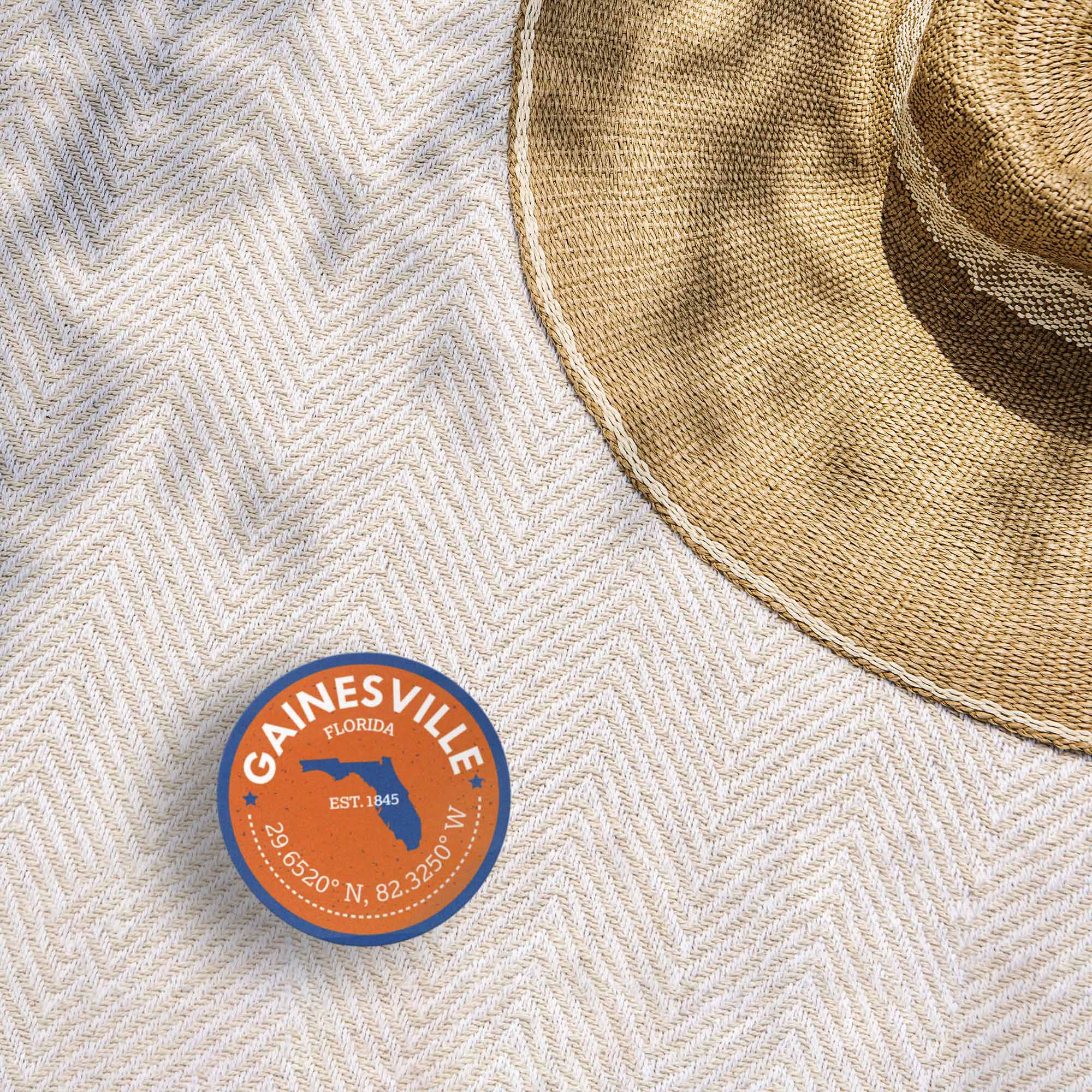 Gainesville Florida Coordinates Sticker - Cool FL Decals
