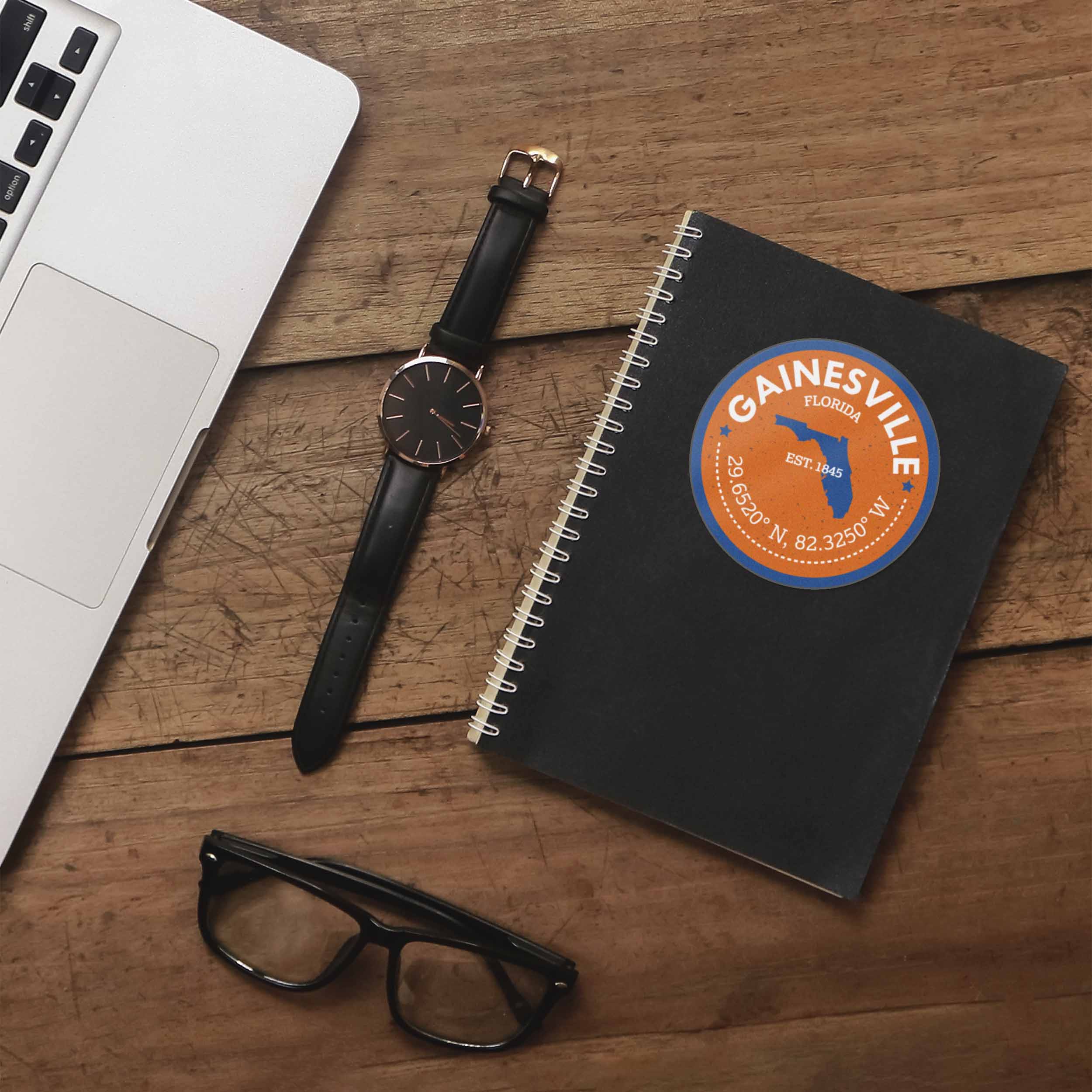 Gainesville Florida Coordinates Sticker - Cool FL Decals