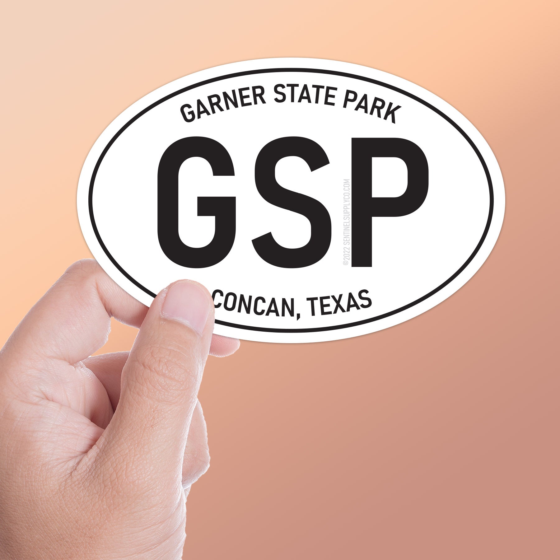 Garner State Park Texas White Oval Sticker