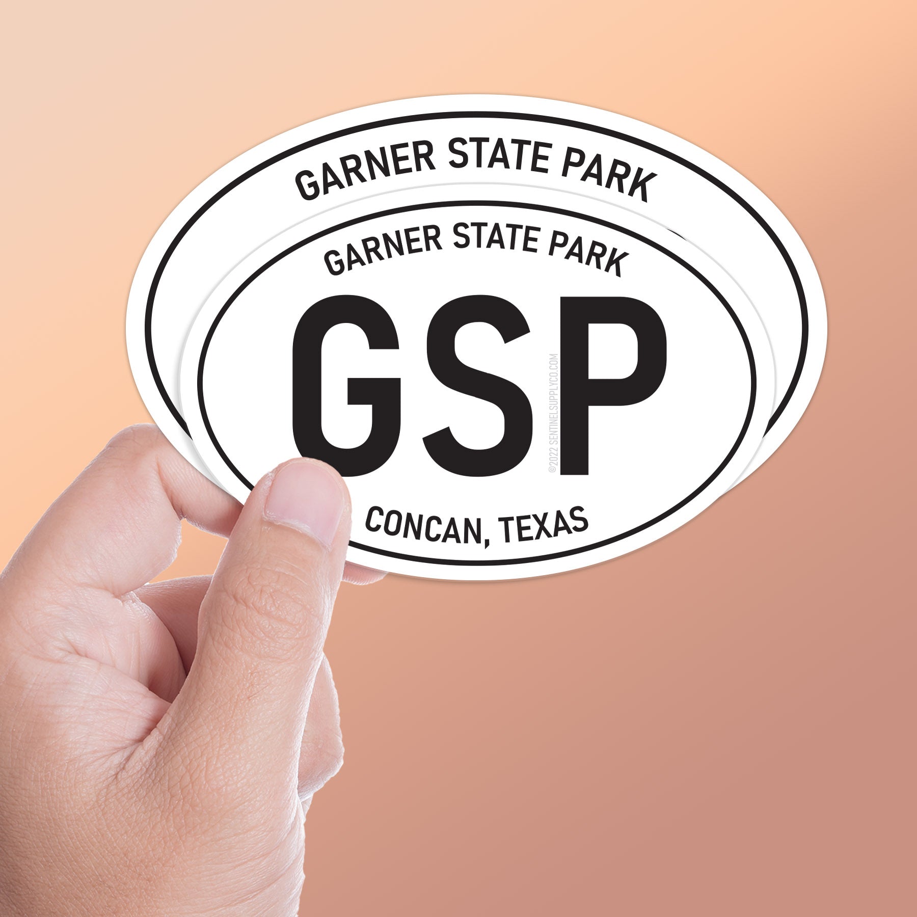 Garner State Park Texas White Oval Sticker