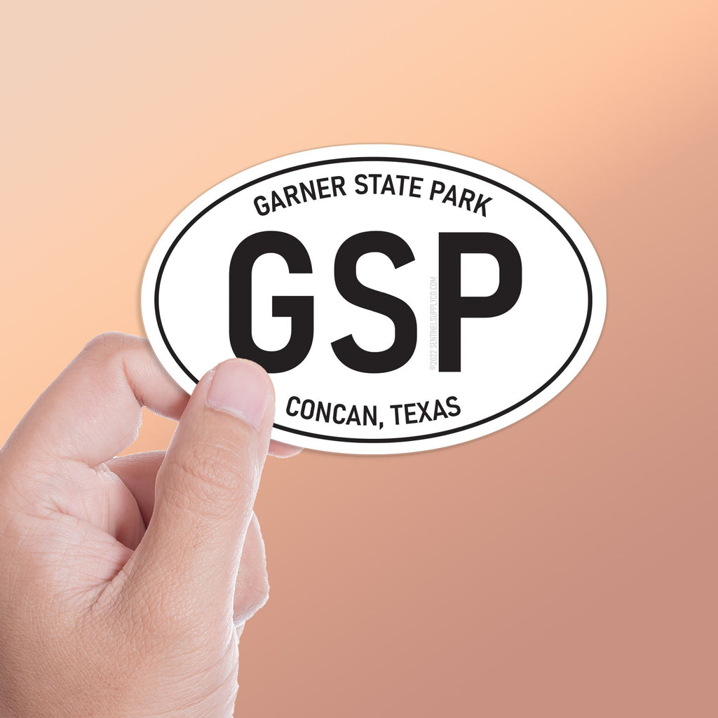 Garner State Park Texas White Oval Sticker