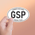Garner State Park Texas White Oval Sticker