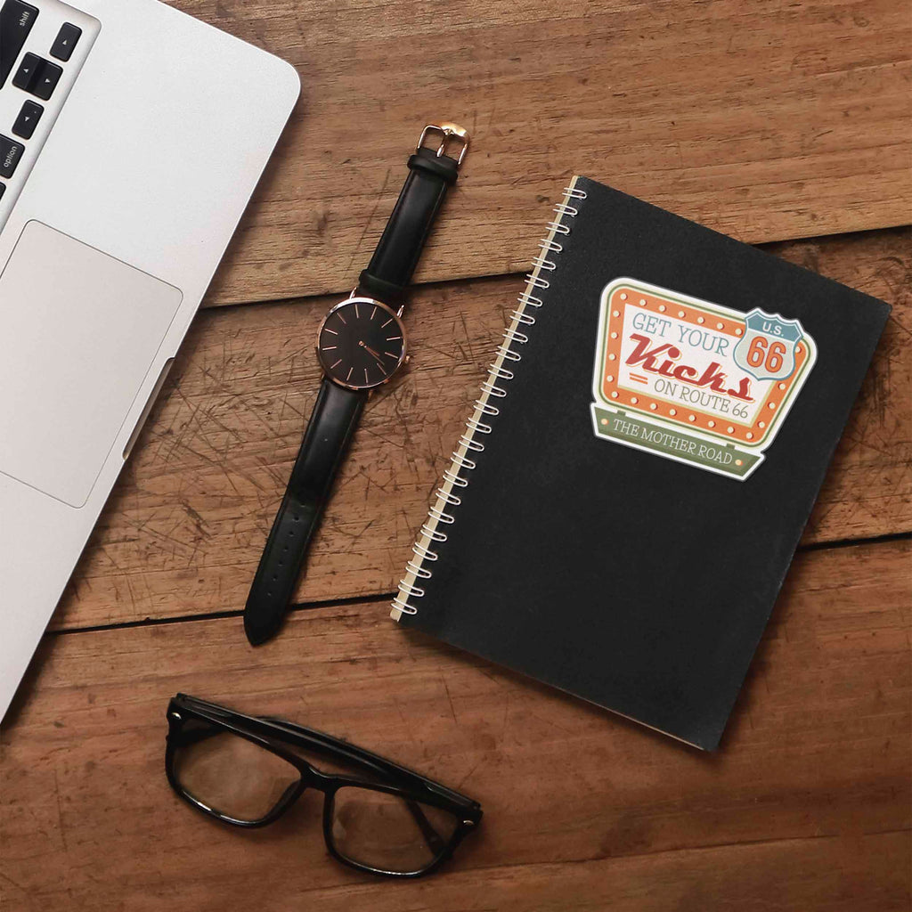 Get Your Kicks on Route 66 Retro Diner Sticker