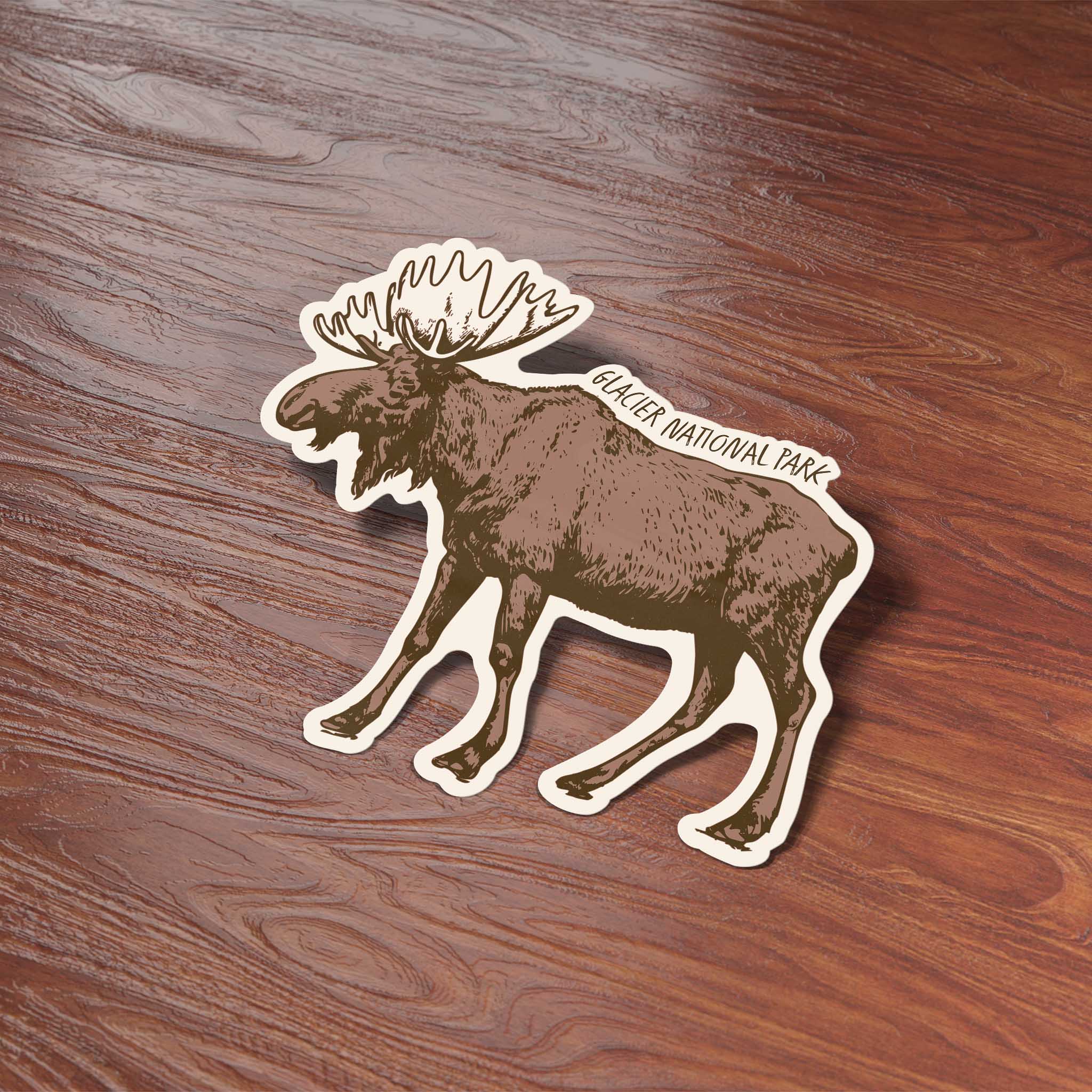 Glacier National Park Montana Moose Sticker