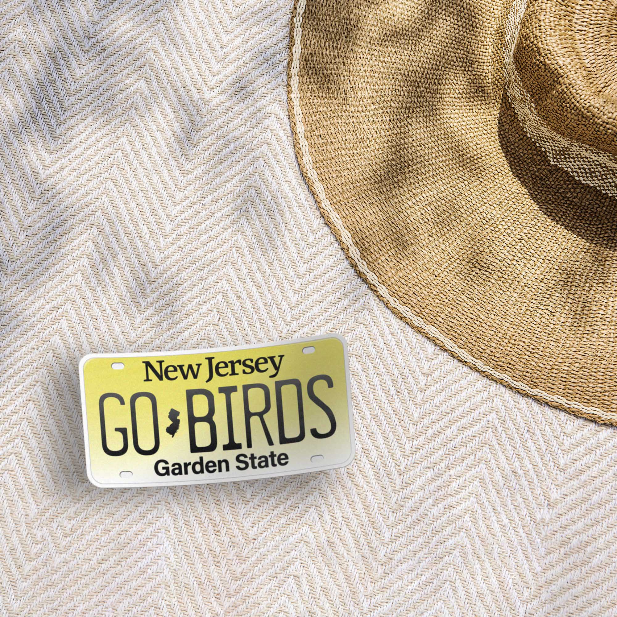 Go Birds New Jersey License Plate Sticker