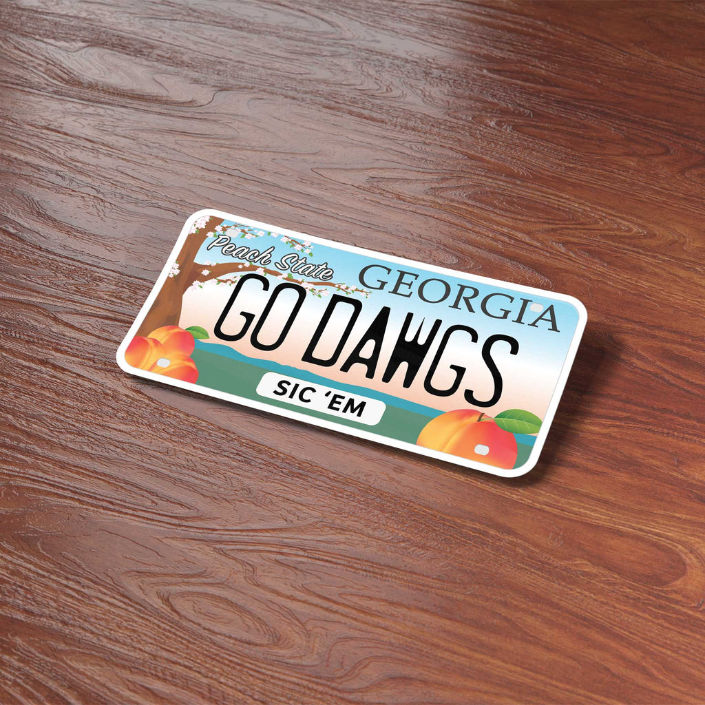 Go Dawgs Georgia License Plate Sticker