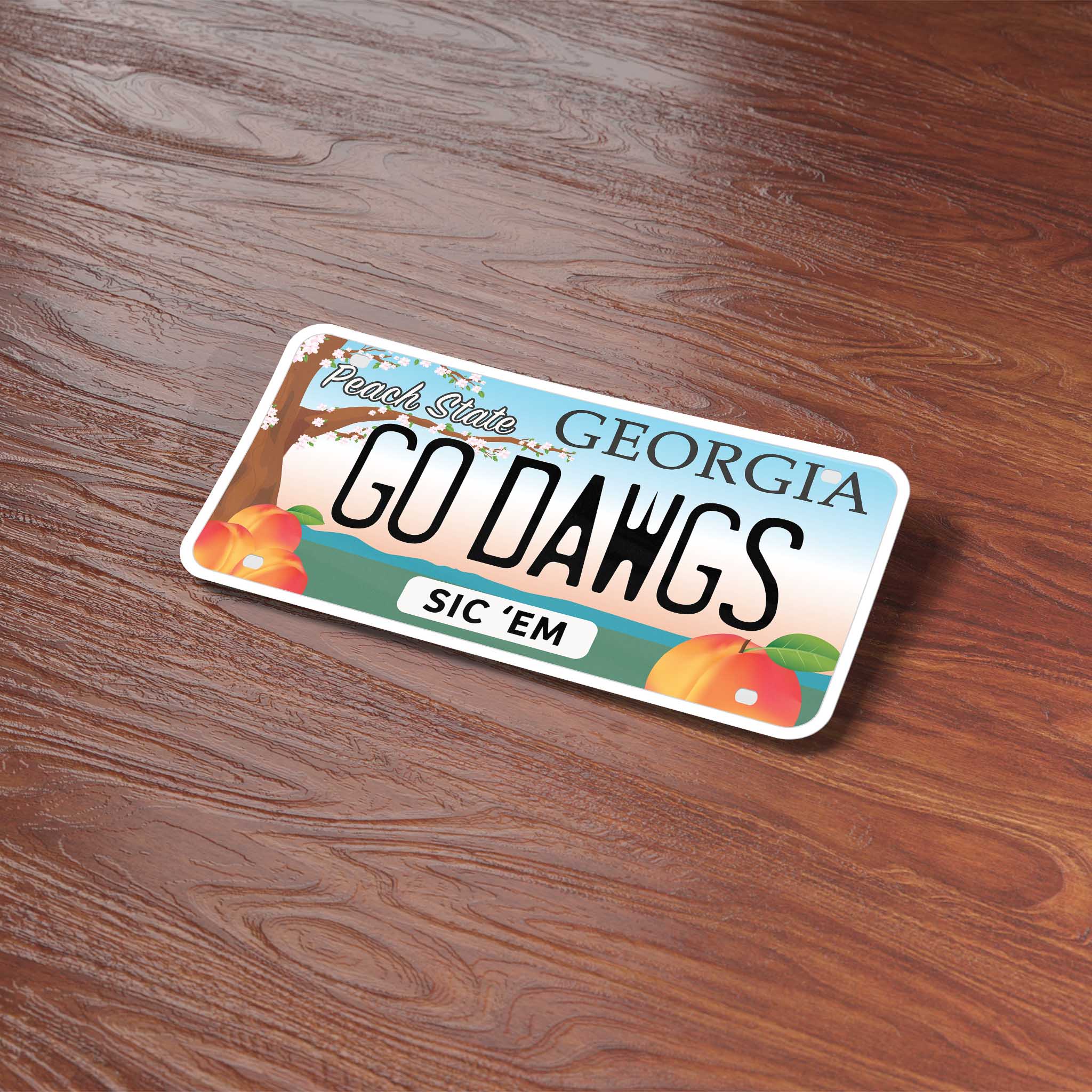 Go Dawgs Georgia License Plate Sticker