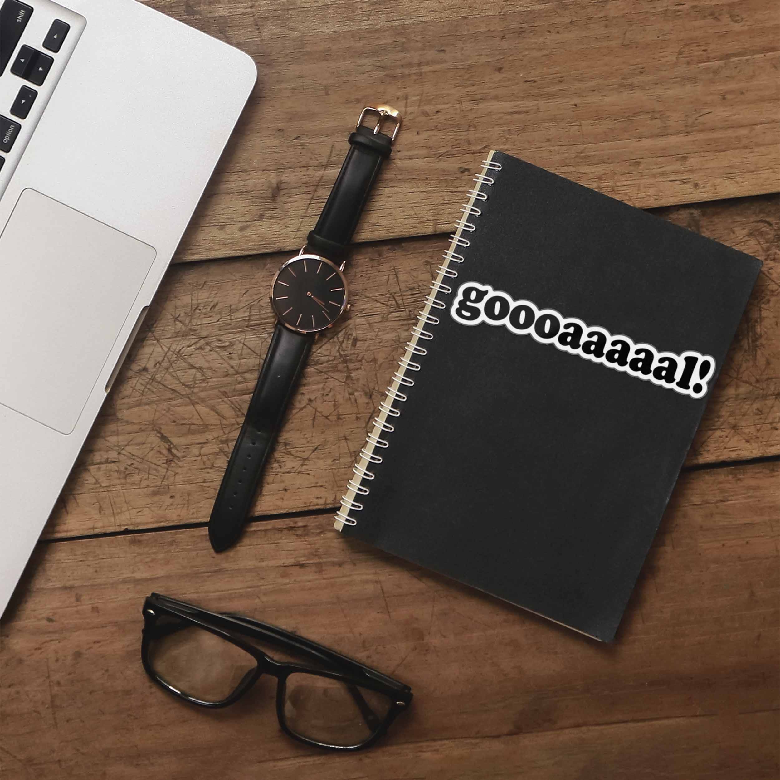 Goallll Soccer Sticker - Cool Sports Decal for Water Bottle