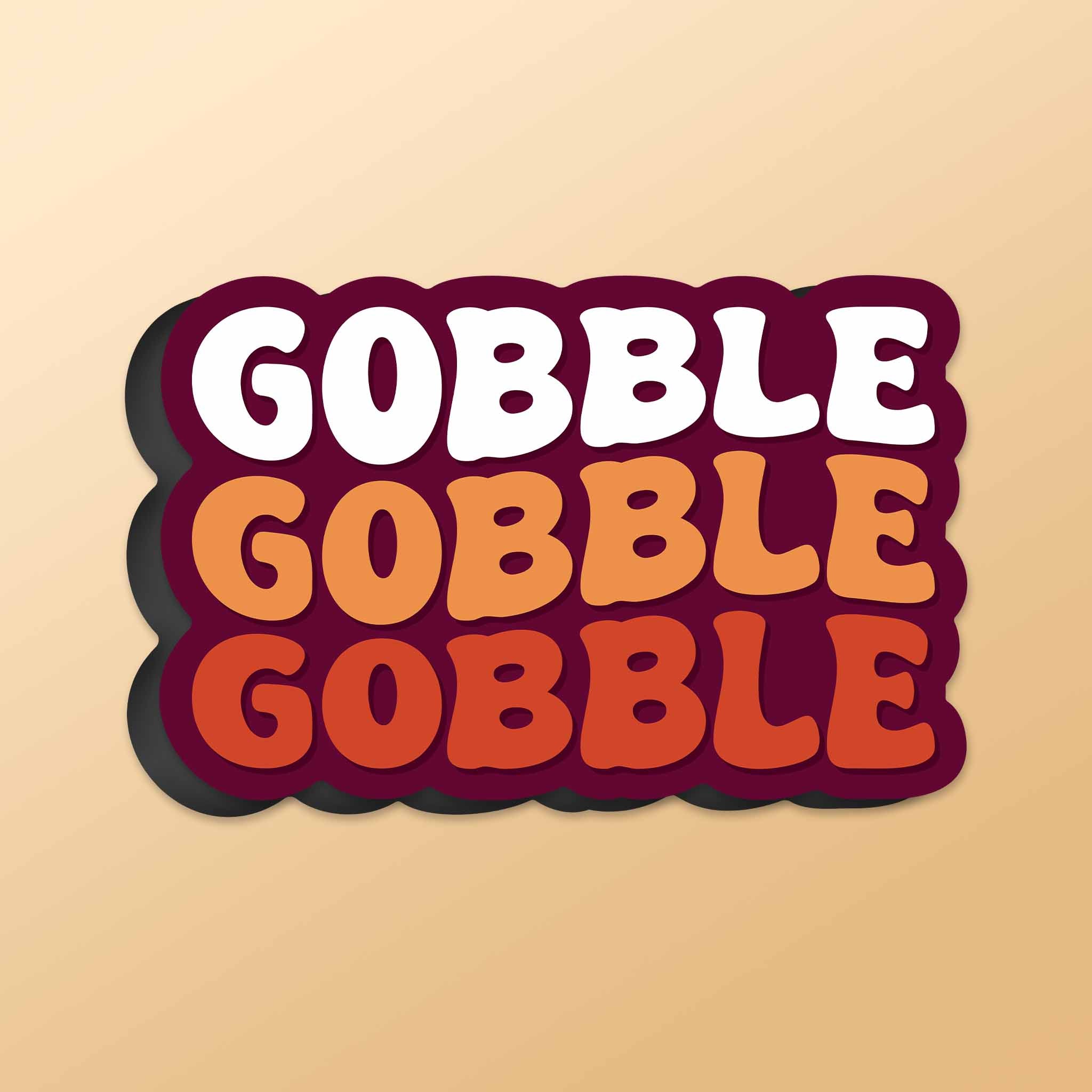 Gobble Gobble Blacksburg Virginia Car Magnet - Flexible VA Fridge Magnet