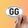 Golden Gate San Francisco California White Oval Sticker