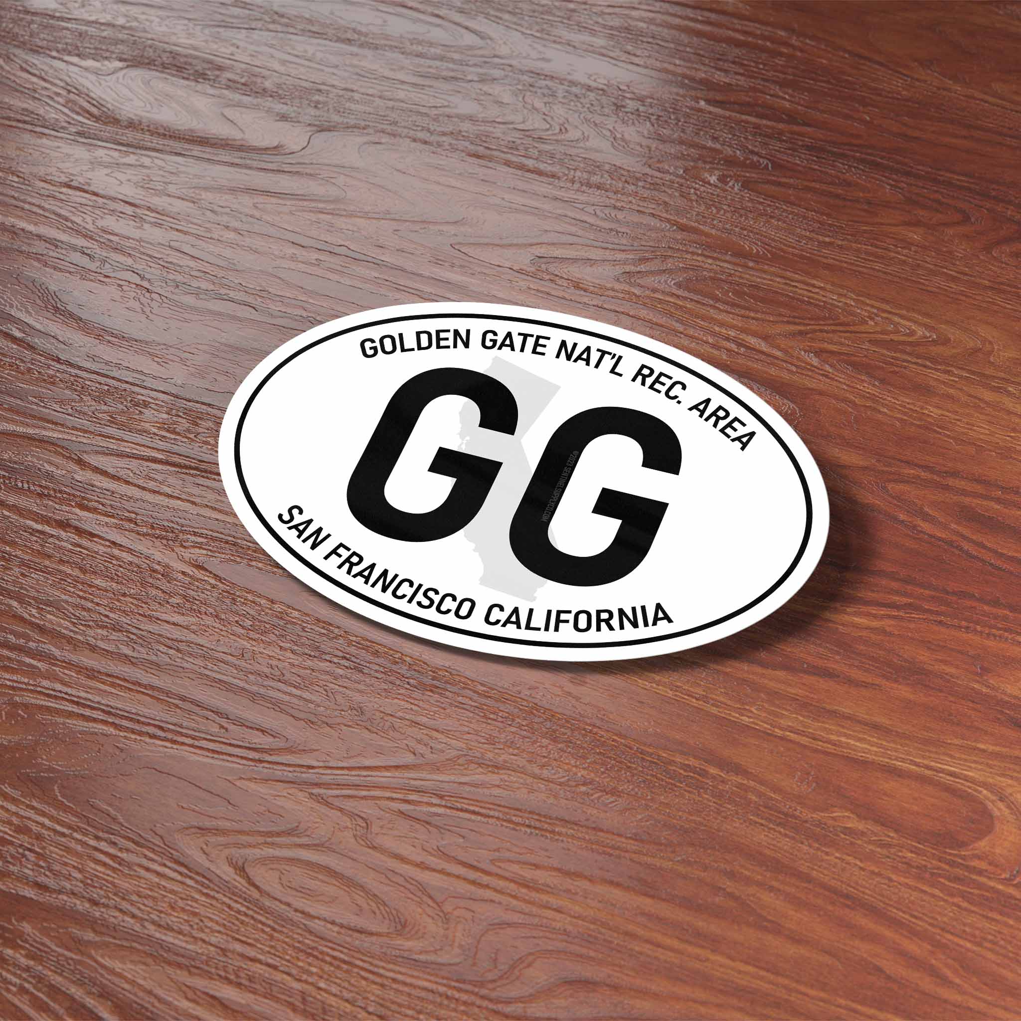 Golden Gate San Francisco California White Oval Sticker
