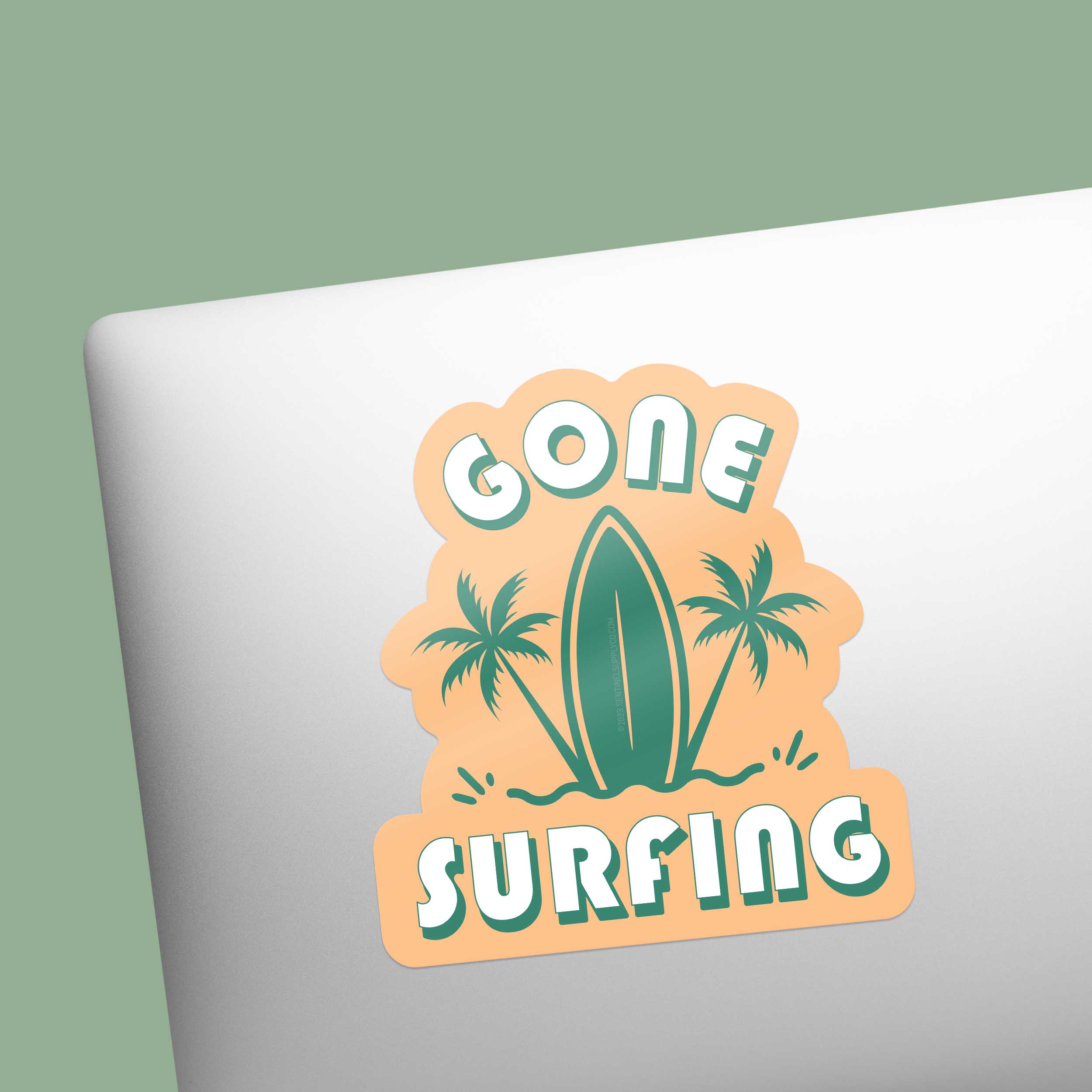 Gone Surfing Beach Sticker