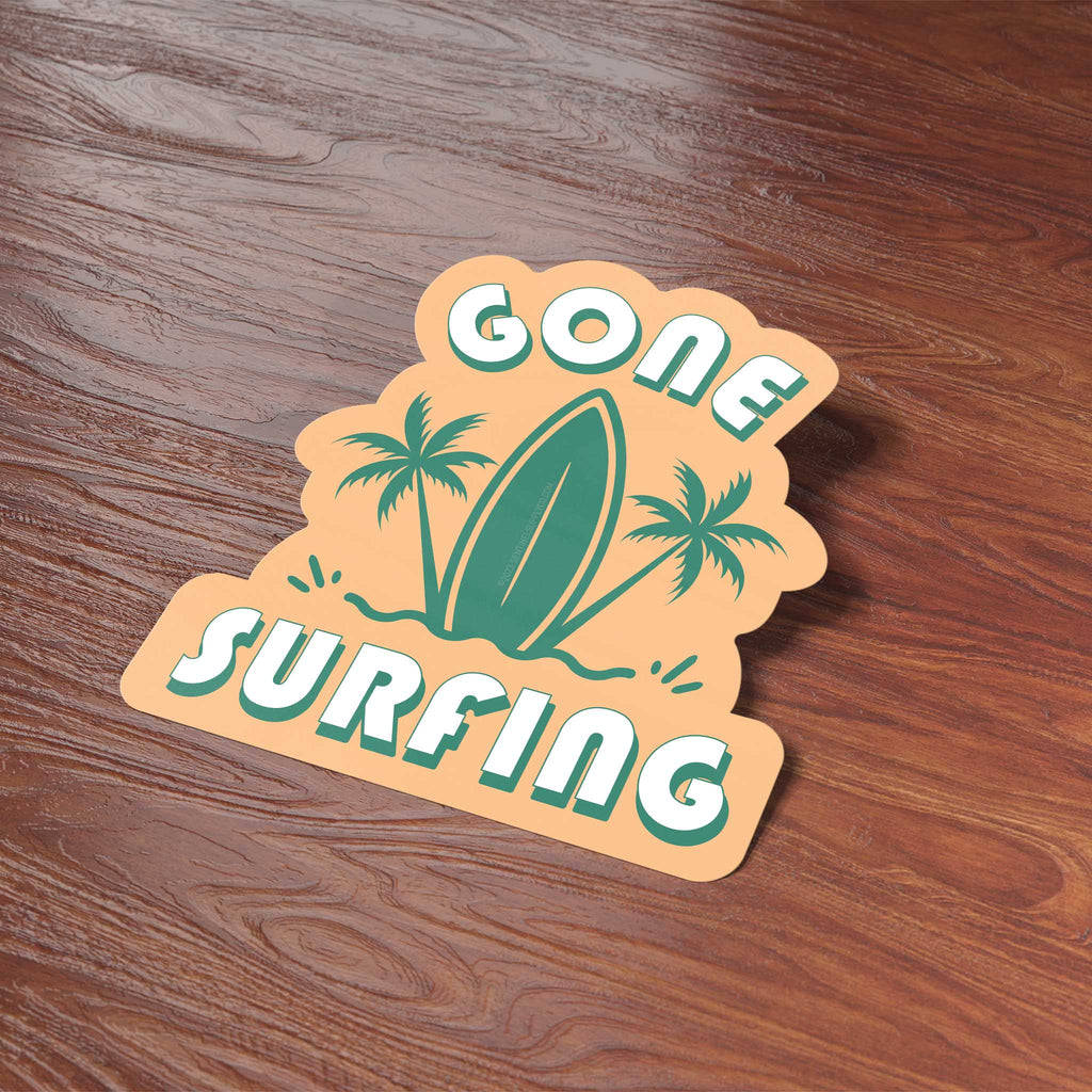 Gone Surfing Beach Sticker