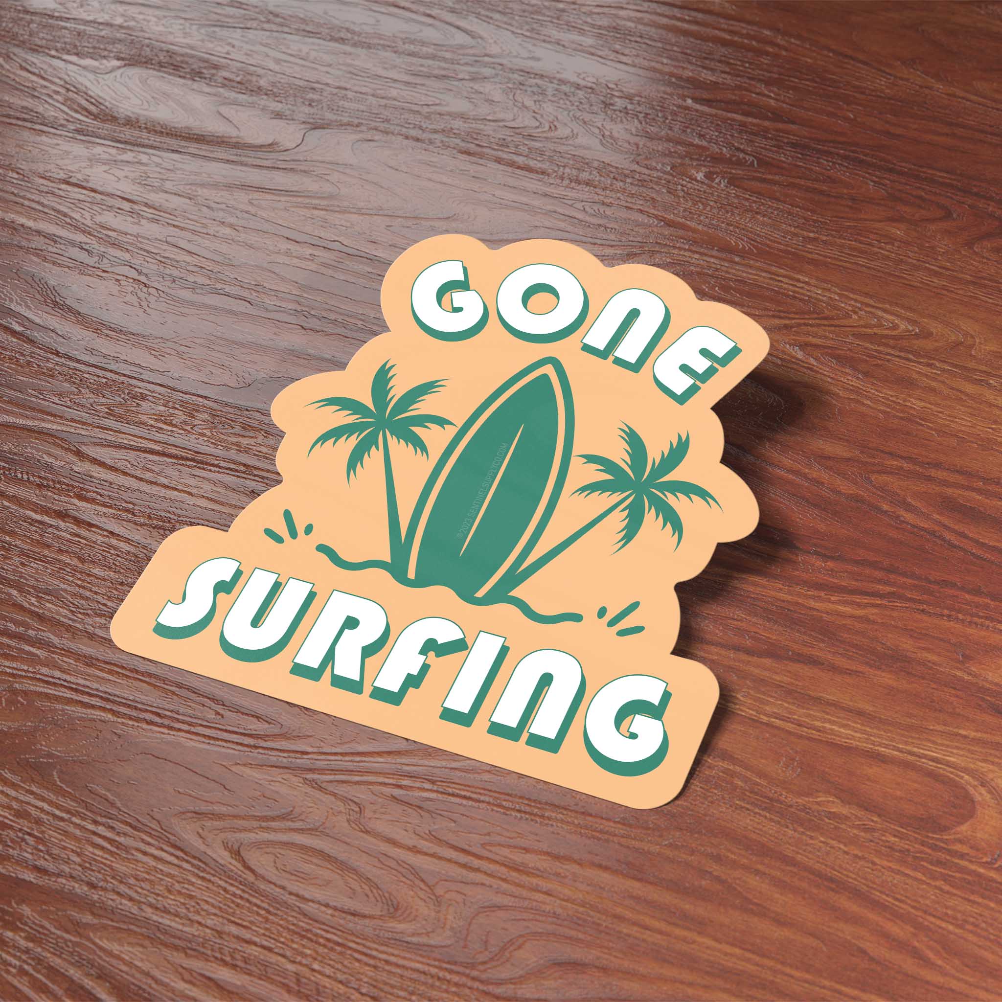 Gone Surfing Beach Sticker