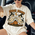 Goose Pumpkin Halloween T-Shirt - Cute Fall Geese Tee, Witch Goose & Fist Bump Shirt