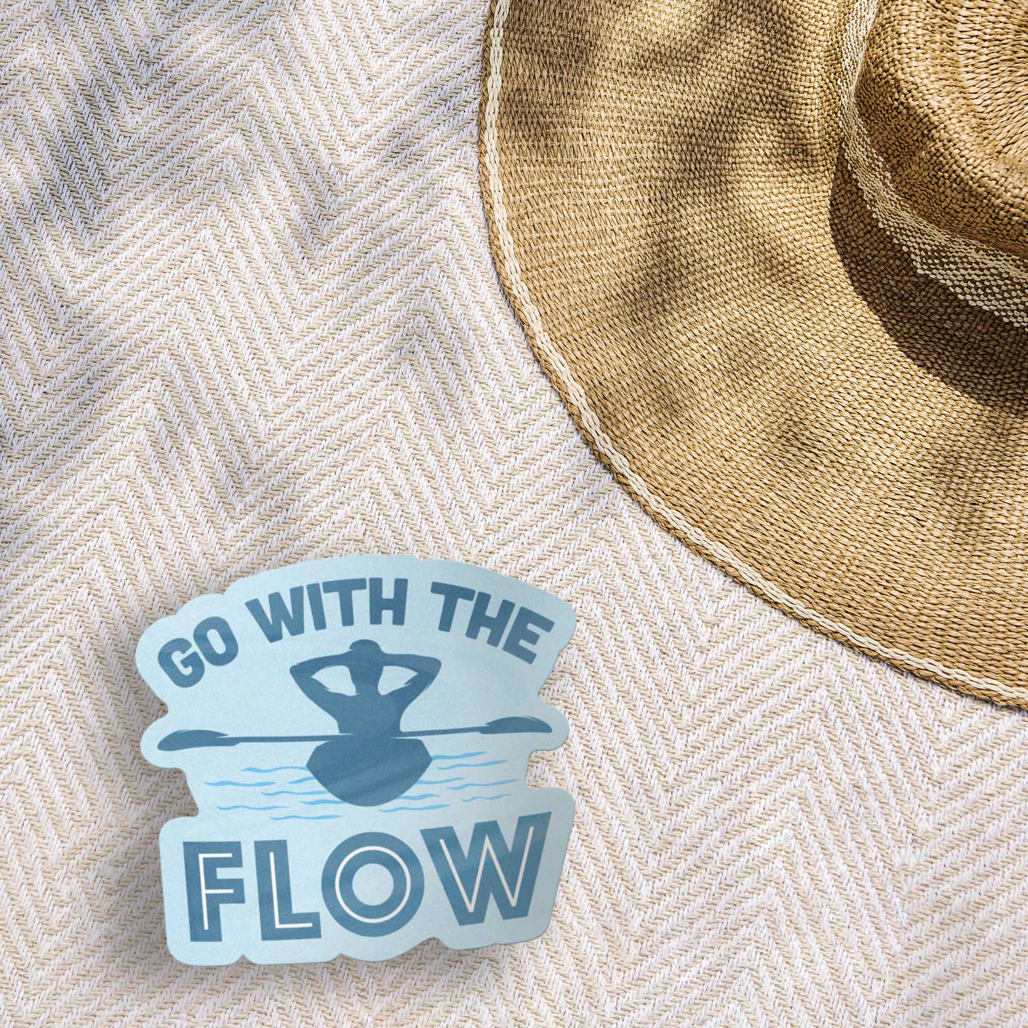 Go with the Flow Kayaking Sticker