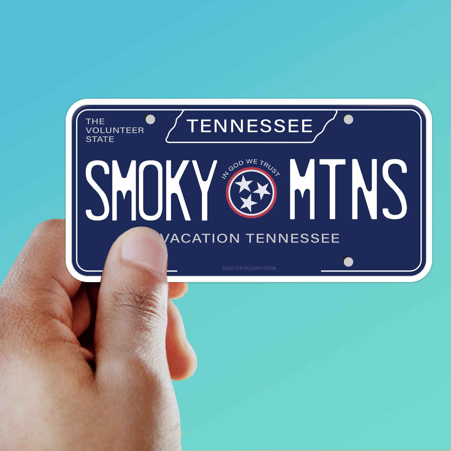 Great Smoky Mountains Tennessee License Plate Sticker