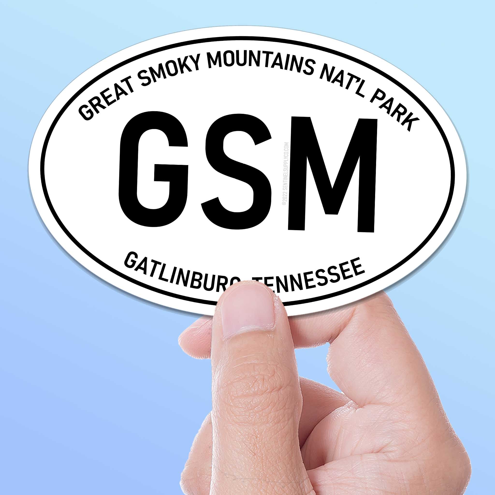 Great Smoky Mountains National Park White Oval Sticker