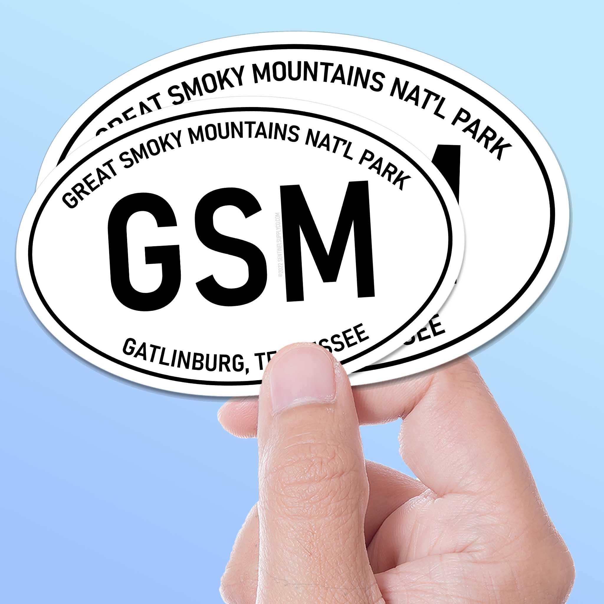 Great Smoky Mountains National Park White Oval Sticker