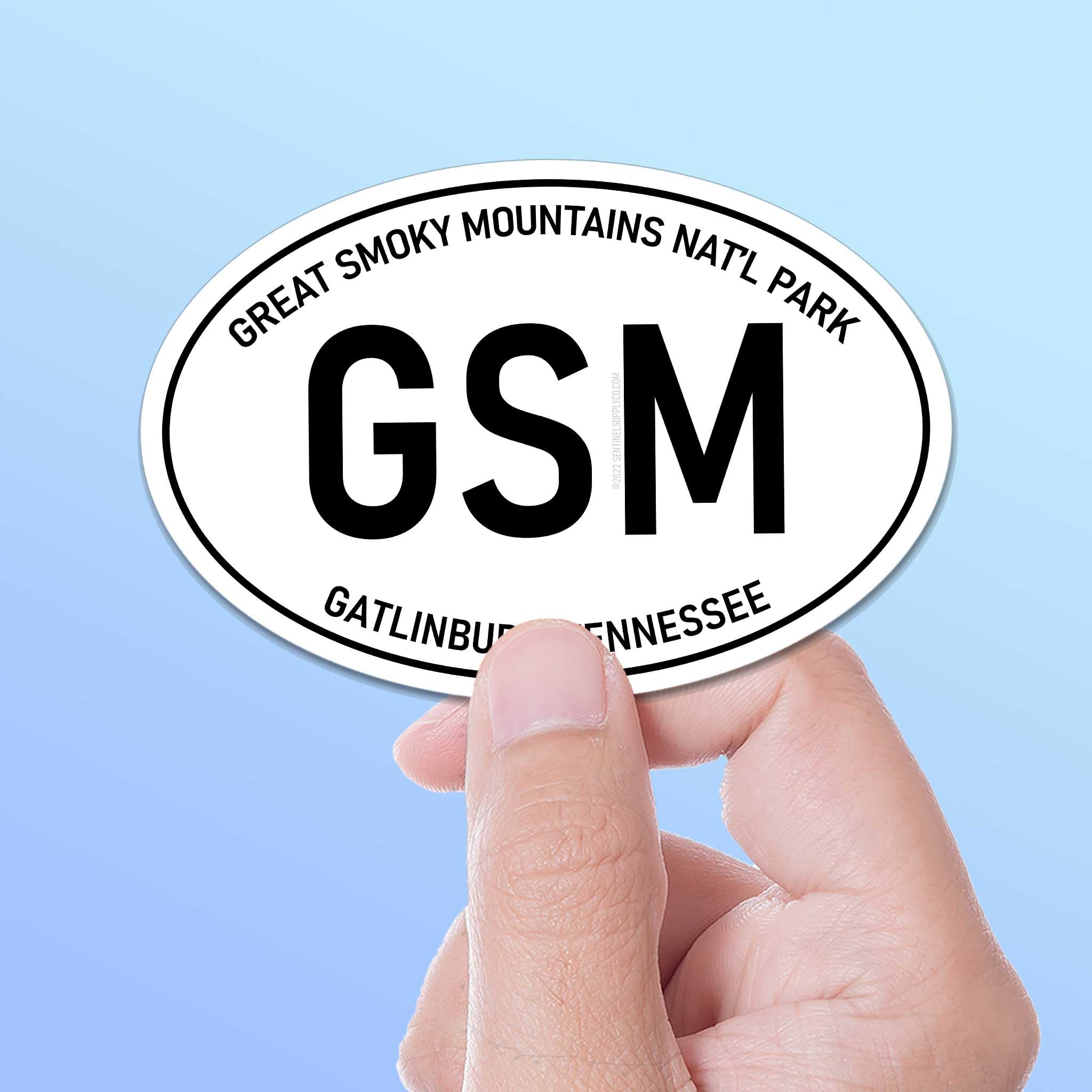 Great Smoky Mountains National Park White Oval Sticker