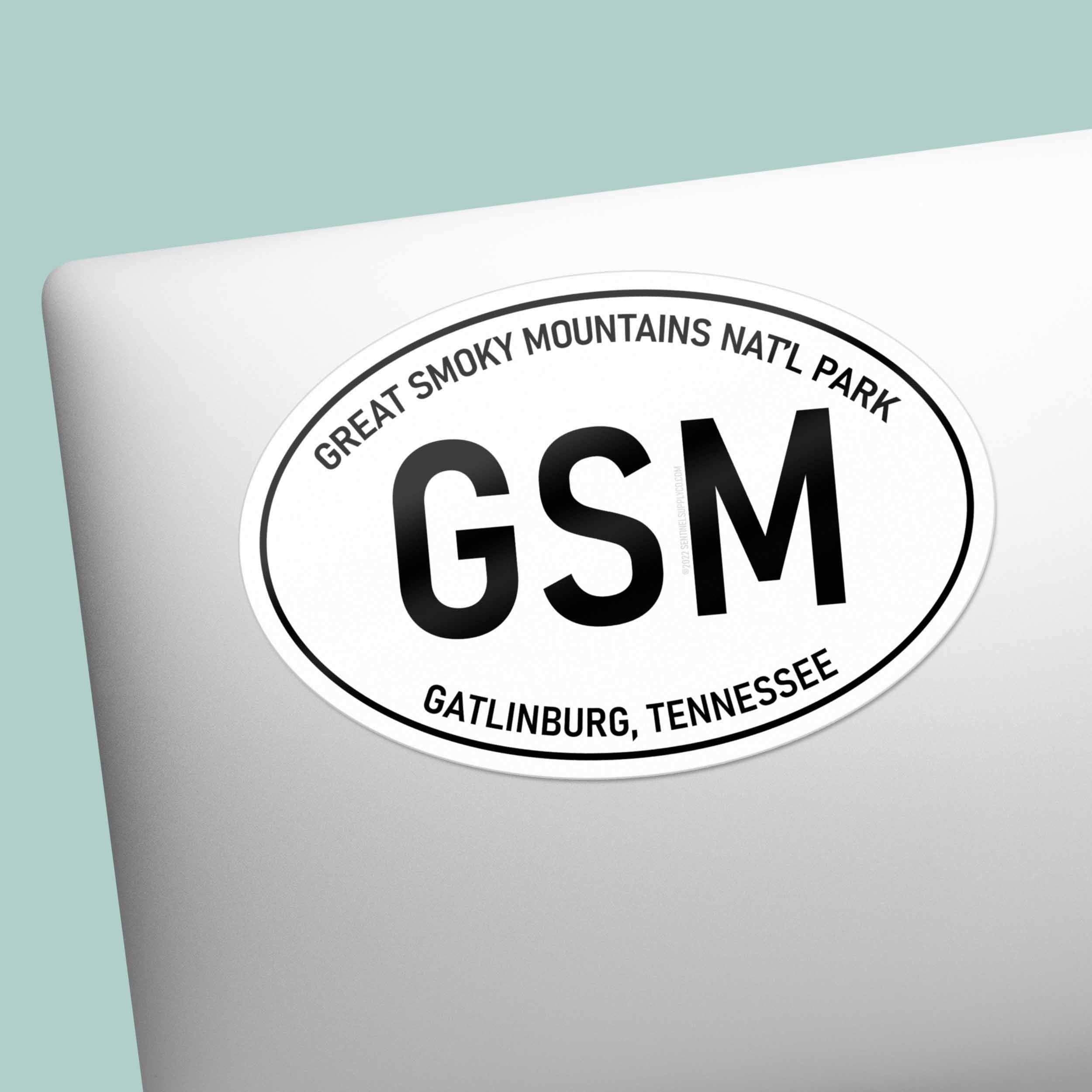Great Smoky Mountains National Park White Oval Sticker