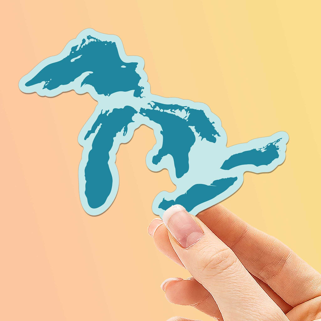 Great Lakes Map Sticker