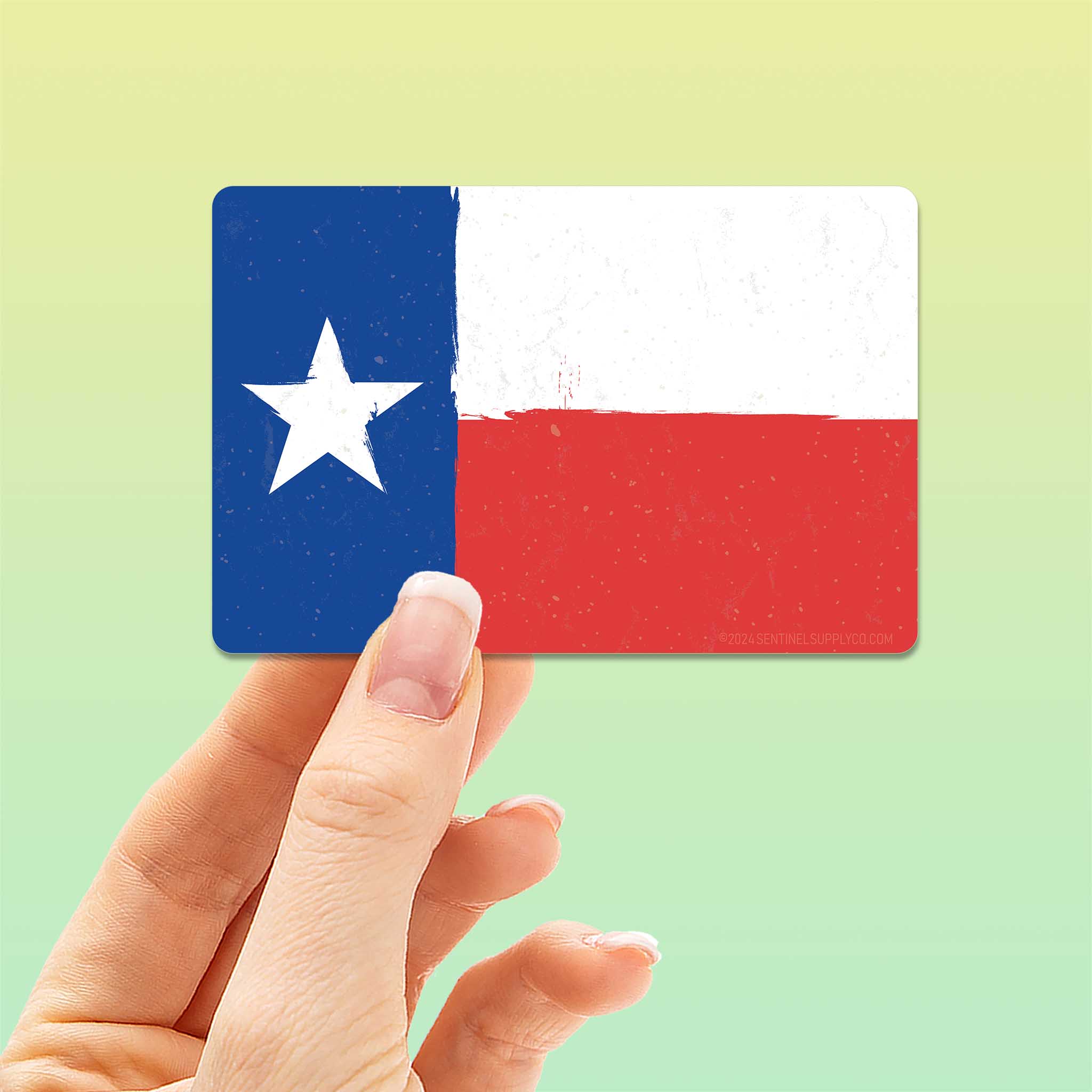 Texas Flag Sticker - Rectangle TX Decal
