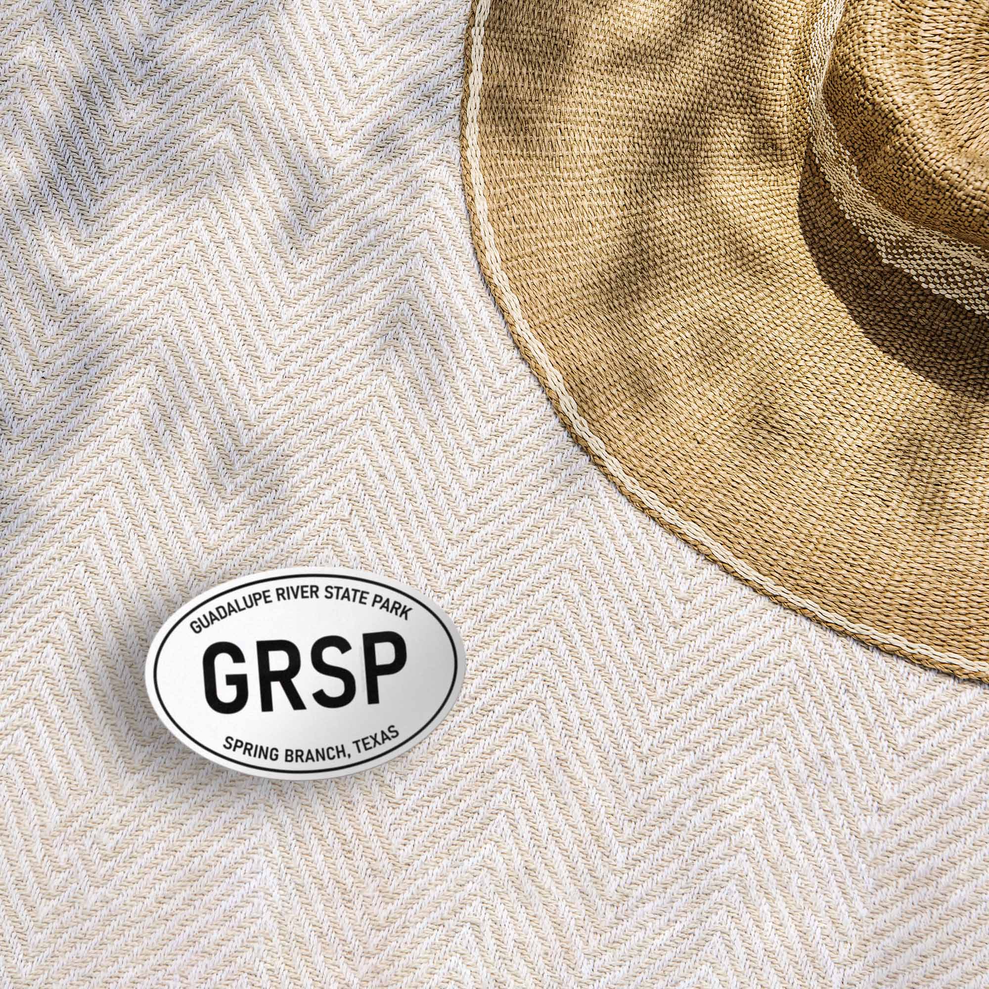 Guadalupe River State Park Texas White Oval Sticker