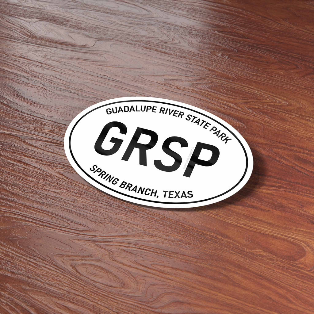 Guadalupe River State Park Texas White Oval Sticker