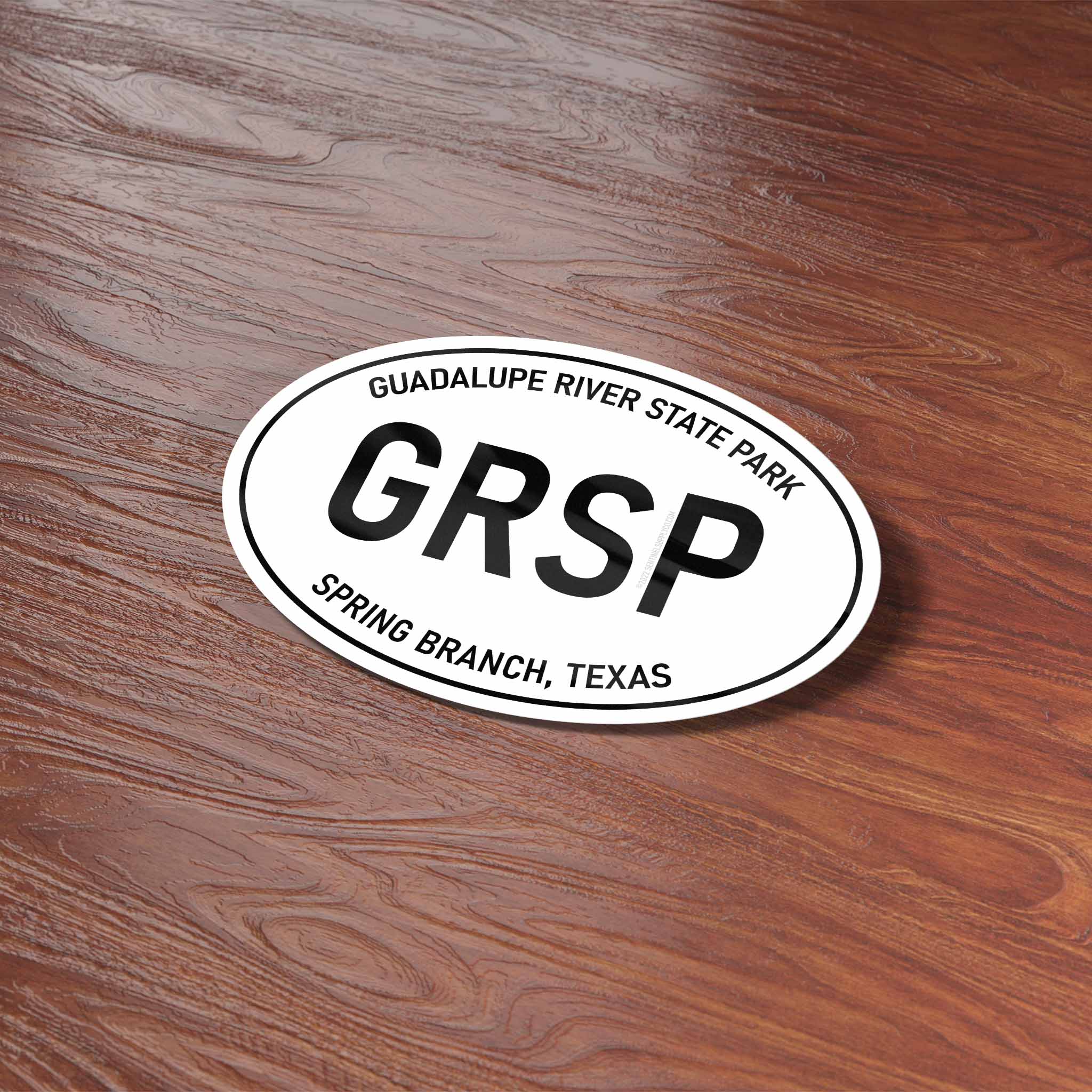 Guadalupe River State Park Texas White Oval Sticker