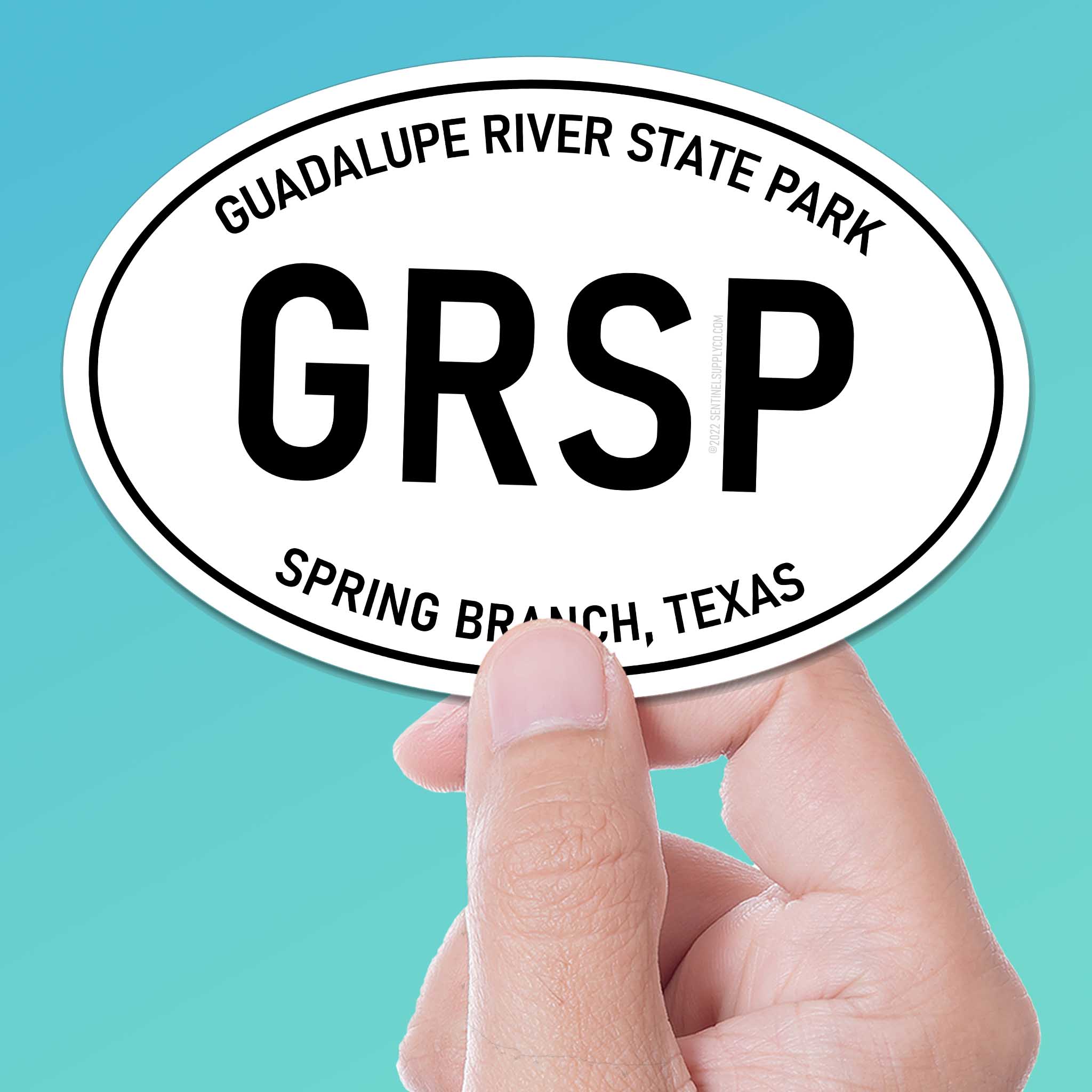 Guadalupe River State Park Texas White Oval Sticker