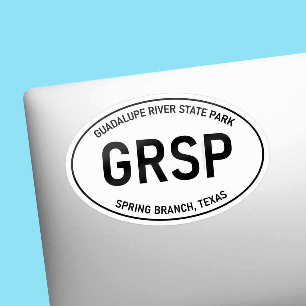 Guadalupe River State Park Texas White Oval Sticker