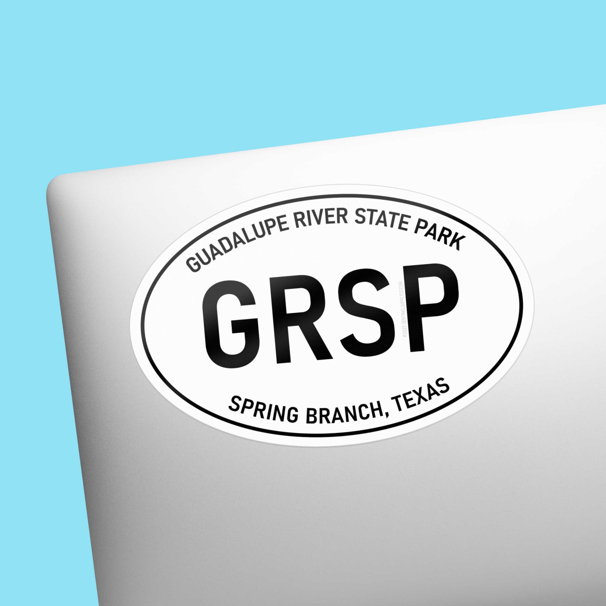 Guadalupe River State Park Texas White Oval Sticker