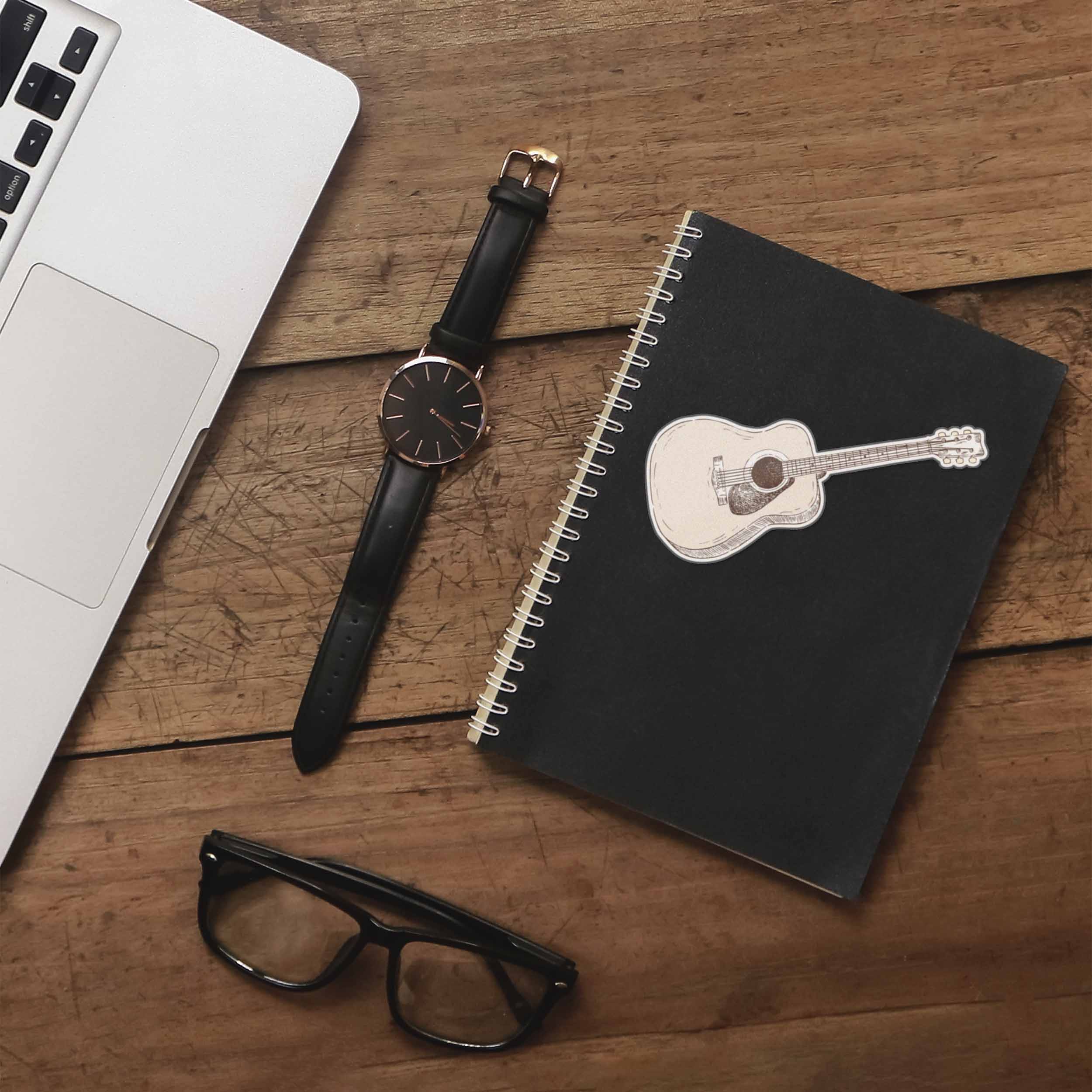 Acoustic Guitar Sticker - Cute Musician Decal